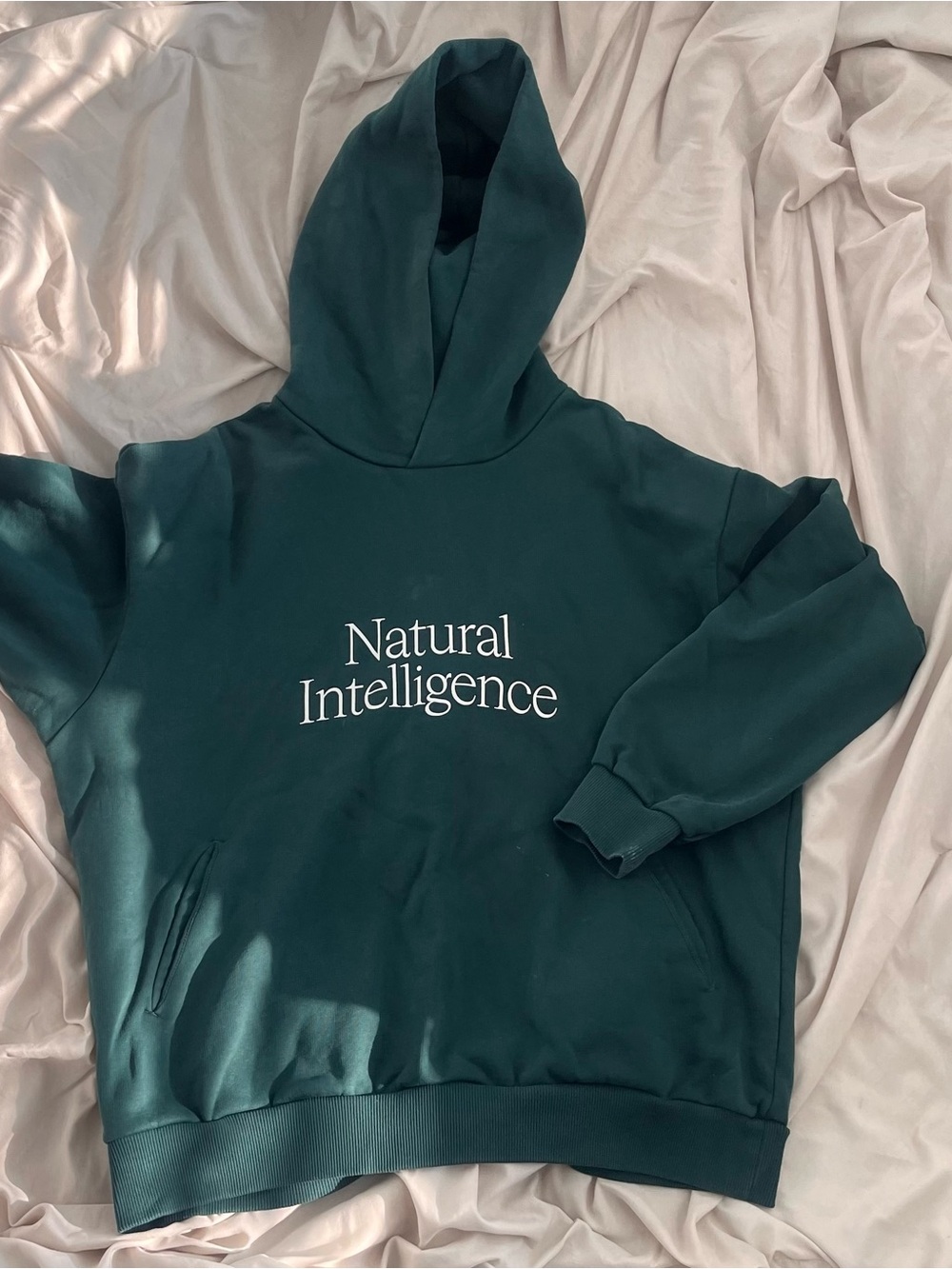 Forest Green Hoodie with Text